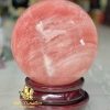 Bi cầu đá thạch anh hồng