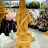 Tượng Quan Âm Bồ Tát bằng đá ngọc hoàng long cao 1M