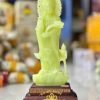 Tượng Quan Âm Bồ Tát bằng đá ngọc Onyx xanh cao 60cm